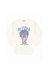 Girls Simply Southern Youth Bloom Fleece Sweatshirt for Girls in White
