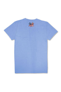 Simply Southern Youth Sweet Land Of Liberty T-Shirt for Girls in Wave Blue