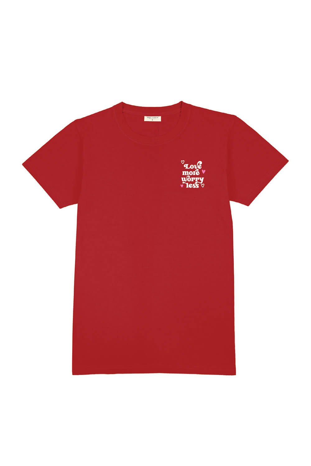 Simply Southern Youth Love More, Worry Less T-Shirt for Girls in Red