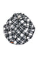 Simply Southern Youth Quarter Zip Front Pullover for Girls in White/Black Plaid