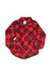 Simply Southern Youth Quarter Zip Front Pullover for Girls in Red/Black Plaid