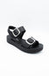 Soda Jackie Platform Sandals for Women in Black