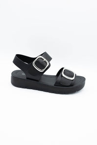 Soda Jackie Platform Sandals for Women in Black