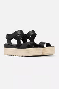 Sorel Cameron Flatform Wedge Sandals for Women in Black