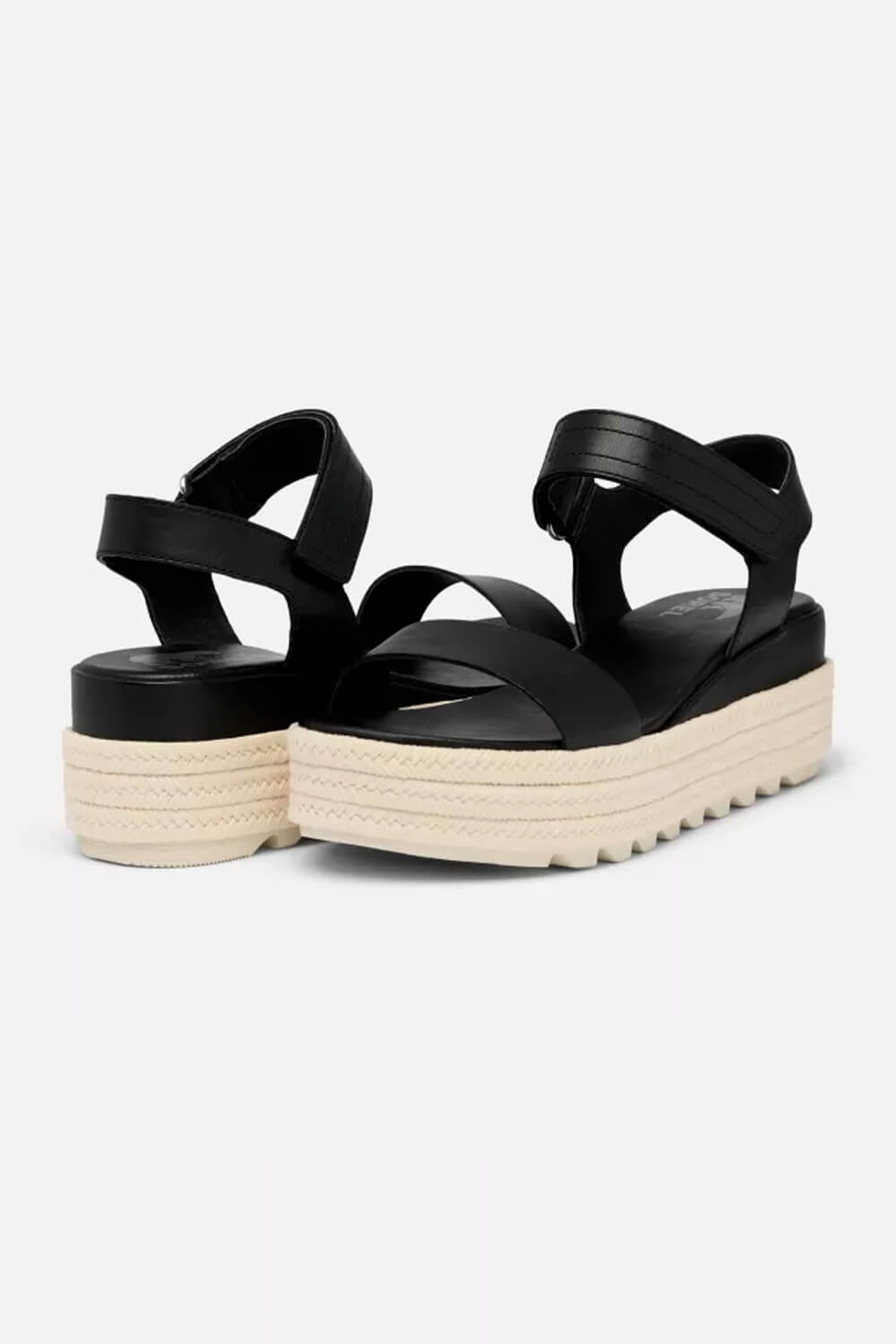 Sorel Cameron Flatform Wedge Sandals for Women in Black