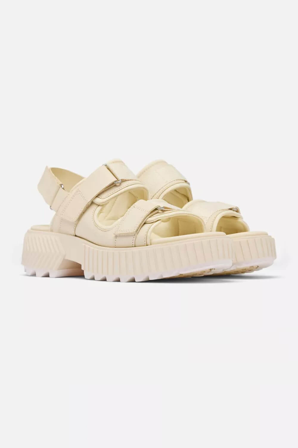 Sorel Ona Ave Multistrap Mid Sandals for Women in Chalk | 2113181-191