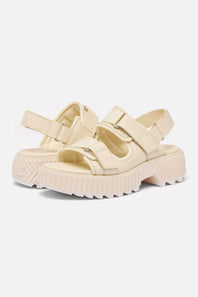 Sorel Ona Ave Multistrap Mid Sandals for Women in Chalk | 2113181-191