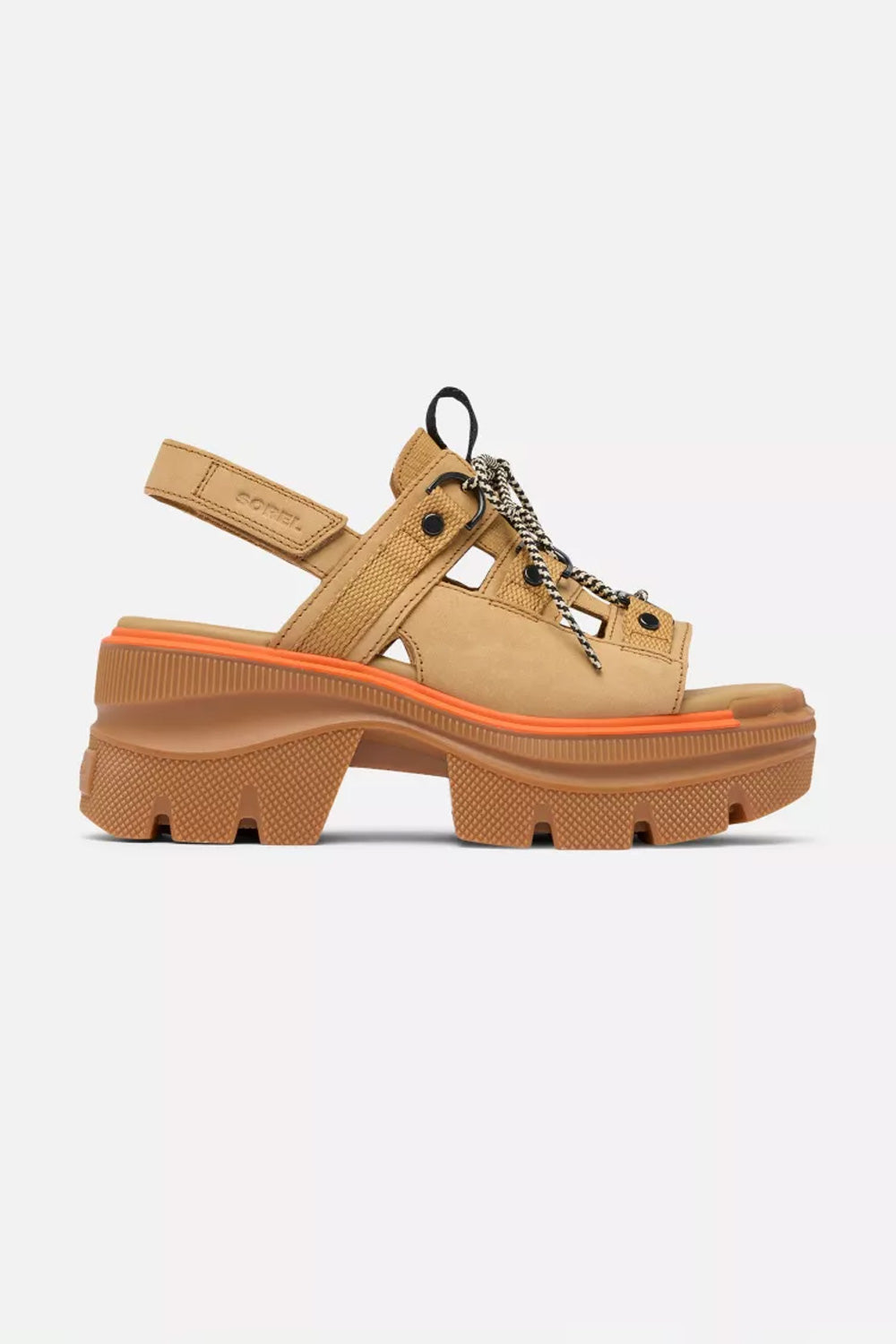 Sorel Rein Lace Platform Sandals for Women in Brown
