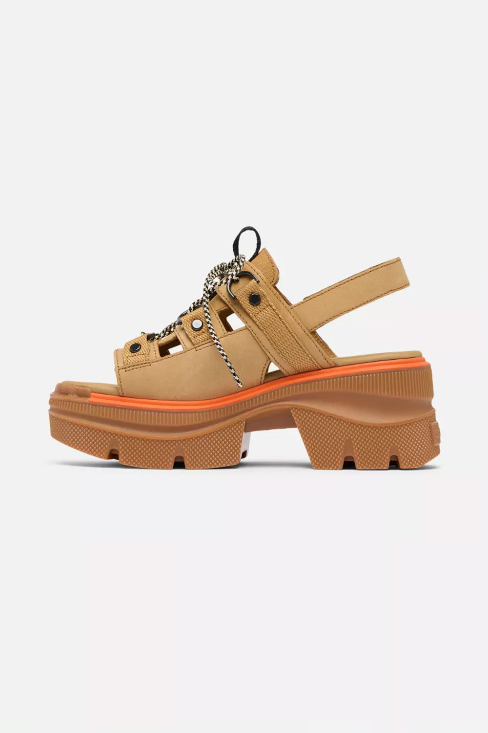 Sorel Rein Lace Platform Sandals for Women in Brown