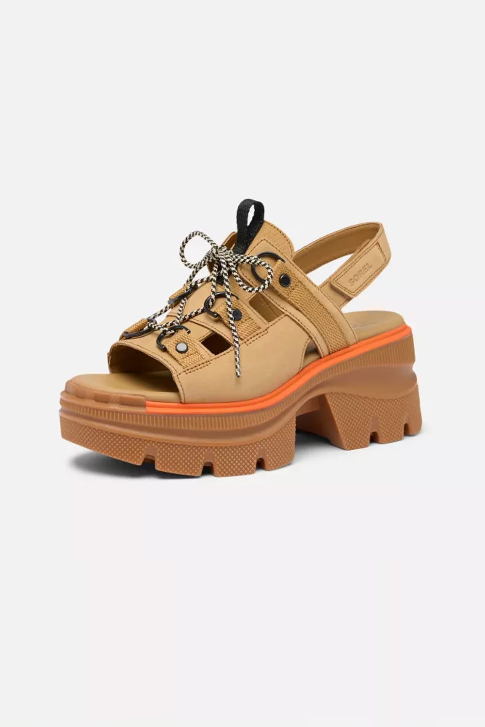 Sorel Rein Lace Platform Sandals for Women in Brown