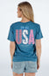 Simply Southern USA Lace T-Shirt for Women in Comet Blue | SS-LACEUSA-COMET