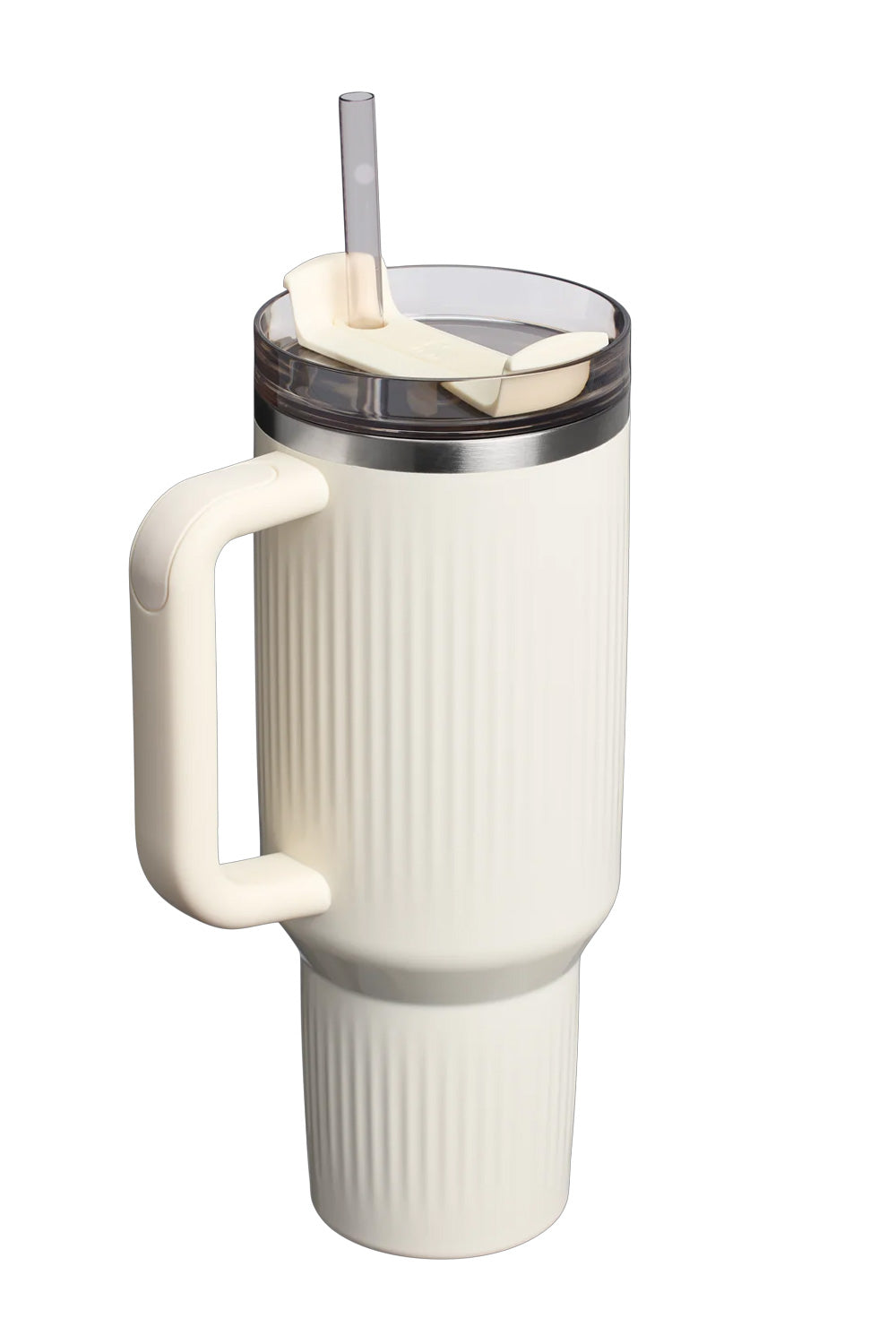 Stanley Quencher H2.0 Fluted 40 oz Tumbler in Cream Gloss