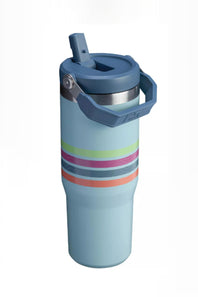 Stanley 30oz The Varsity IceFlow Flip Straw Tumbler in Seafoam Stripe