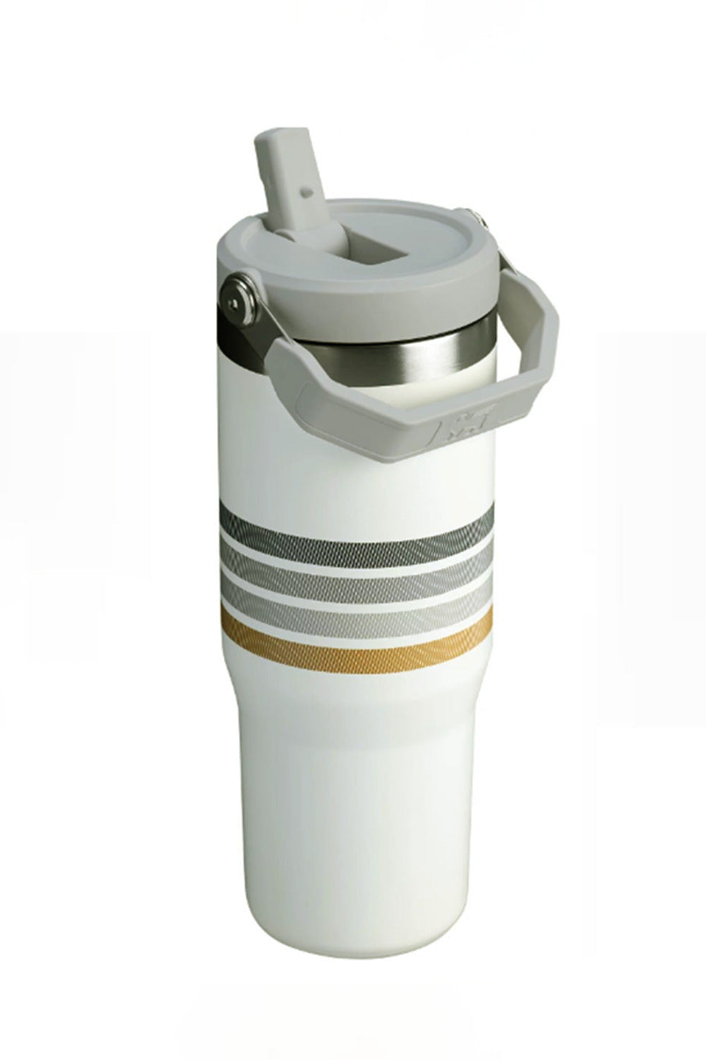 Stanley 30oz The Varsity IceFlow Flip Straw Tumbler in Cream Ash Stripe