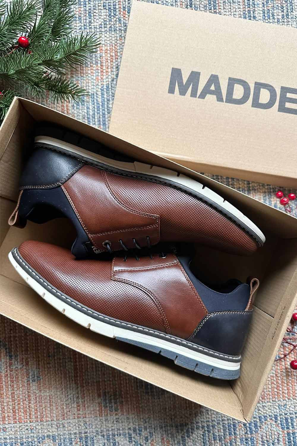 Steve Madden Lyddon Lace Up Shoes for Men in Cognac