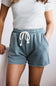 Super Soft Lounge Shorts for Women in Gray Green