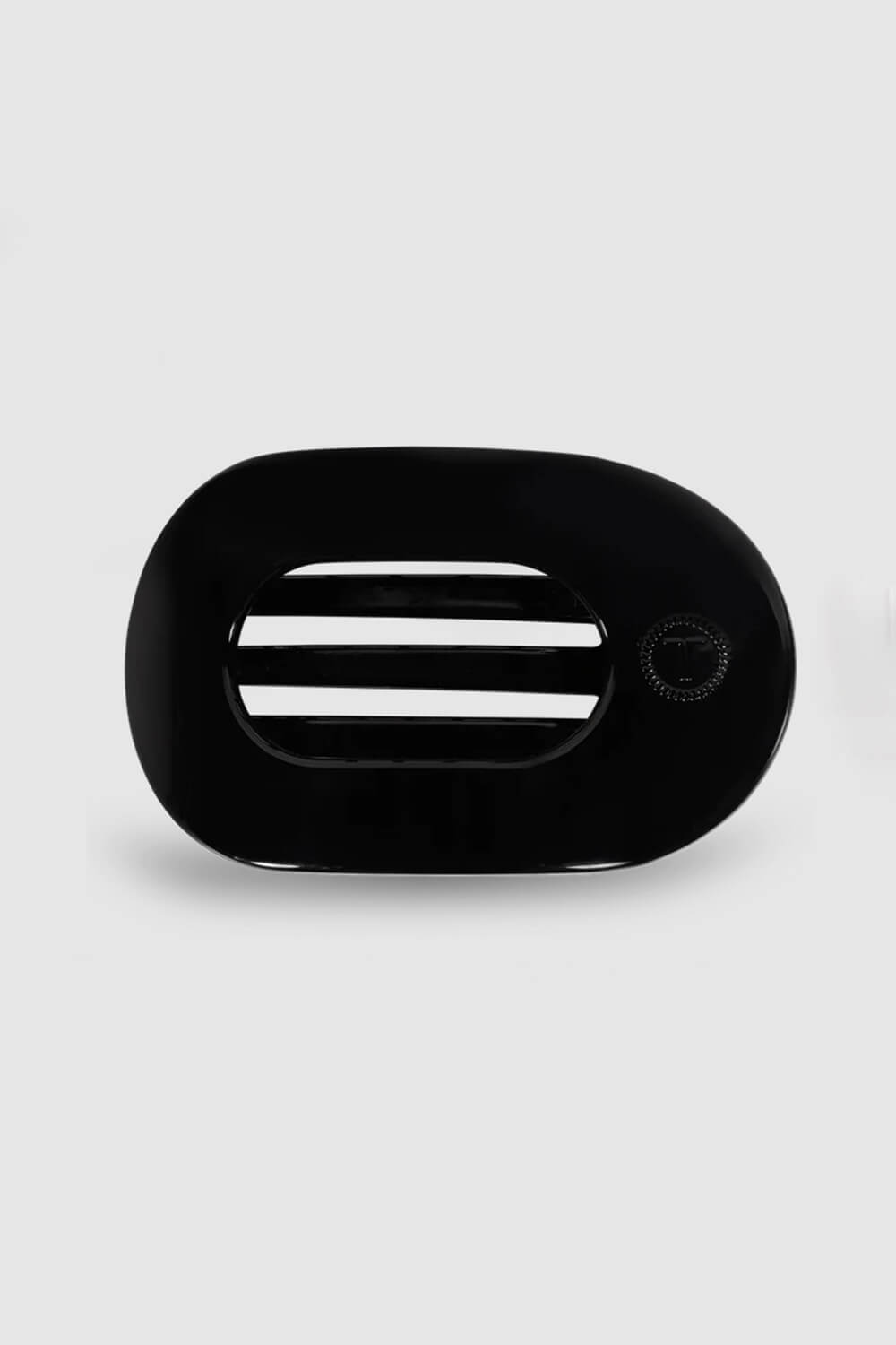 Teleties Medium Flat Round Clip in Black 