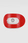 Teleties Large Flat Round Hair Clip in Rudolph Red 