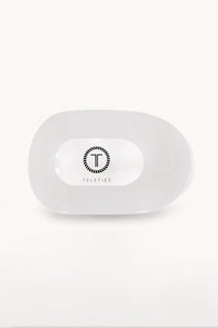 Teleties Large Flat Round Clip in White