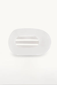 Teleties Large Flat Round Clip in White