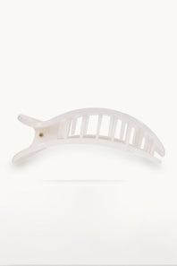 Teleties Large Flat Round Clip in White