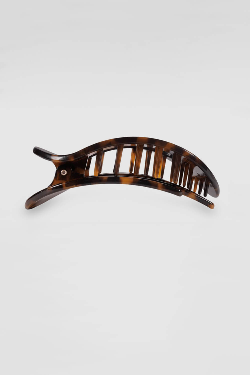 Teleties Medium Flat Round Clip in Tortoise