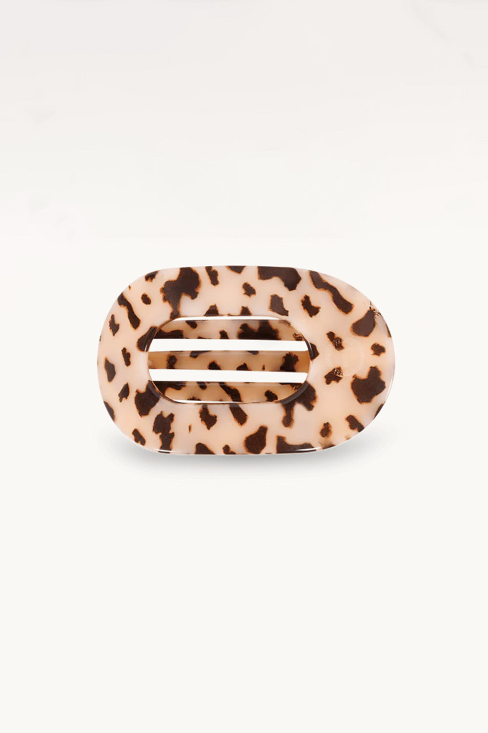 Teleties Small Flat Round Hair Clip in Blonde Tortoise