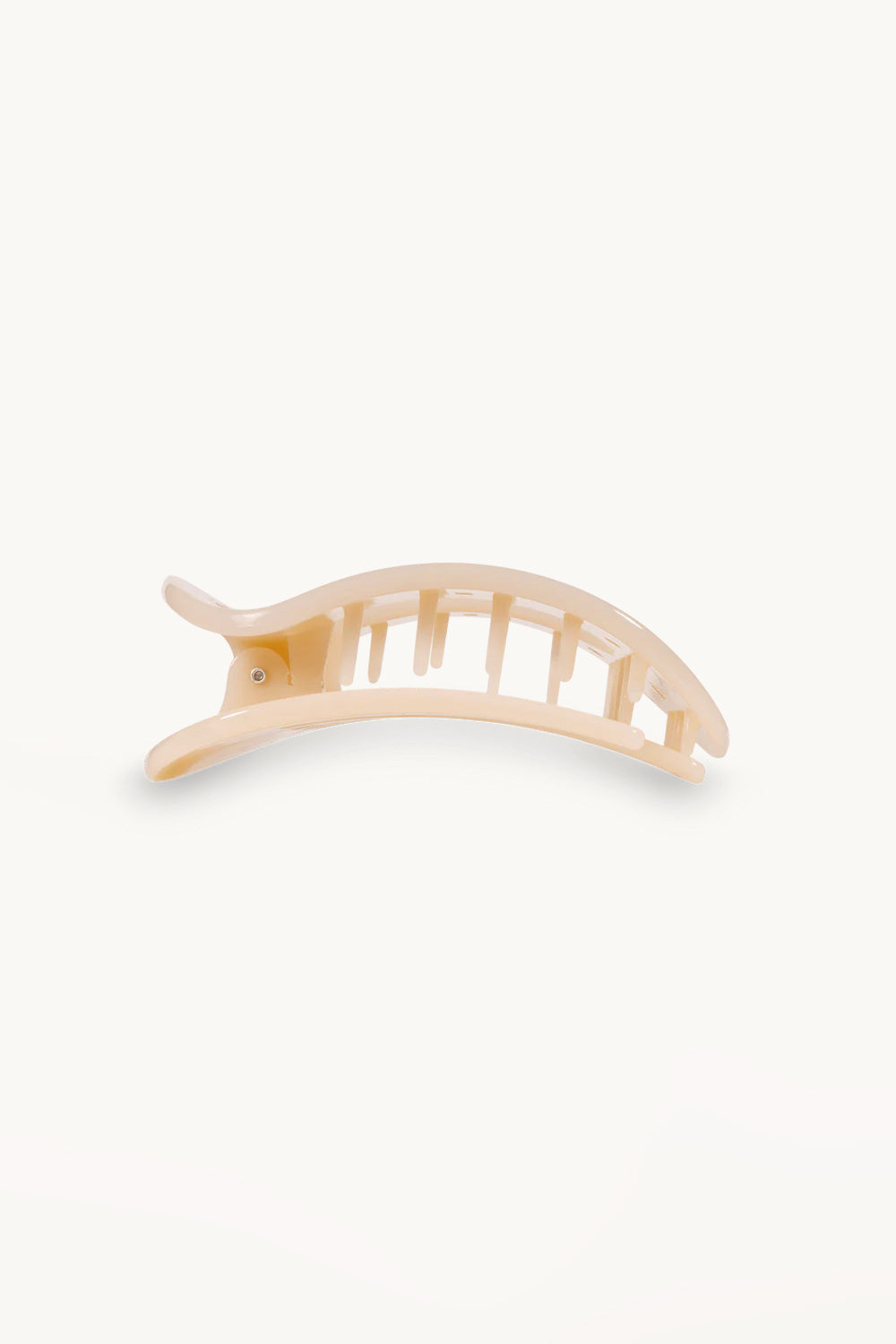 Teleties Small Flat Round Hair Clip in Beige