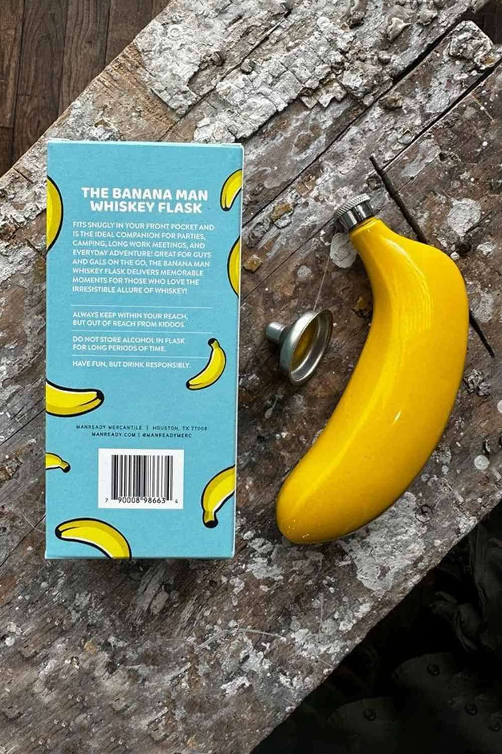 The Banana Man 5 oz Flask in Yellow