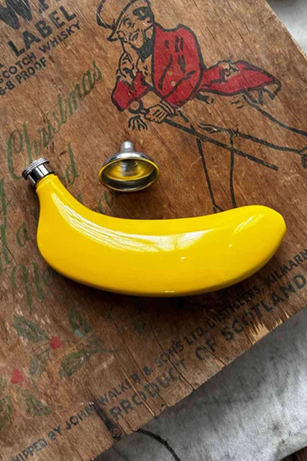 The Banana Man 5 oz Flask in Yellow