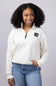 The North Face Box Half Dome Quarter Zip for Women in White Dune