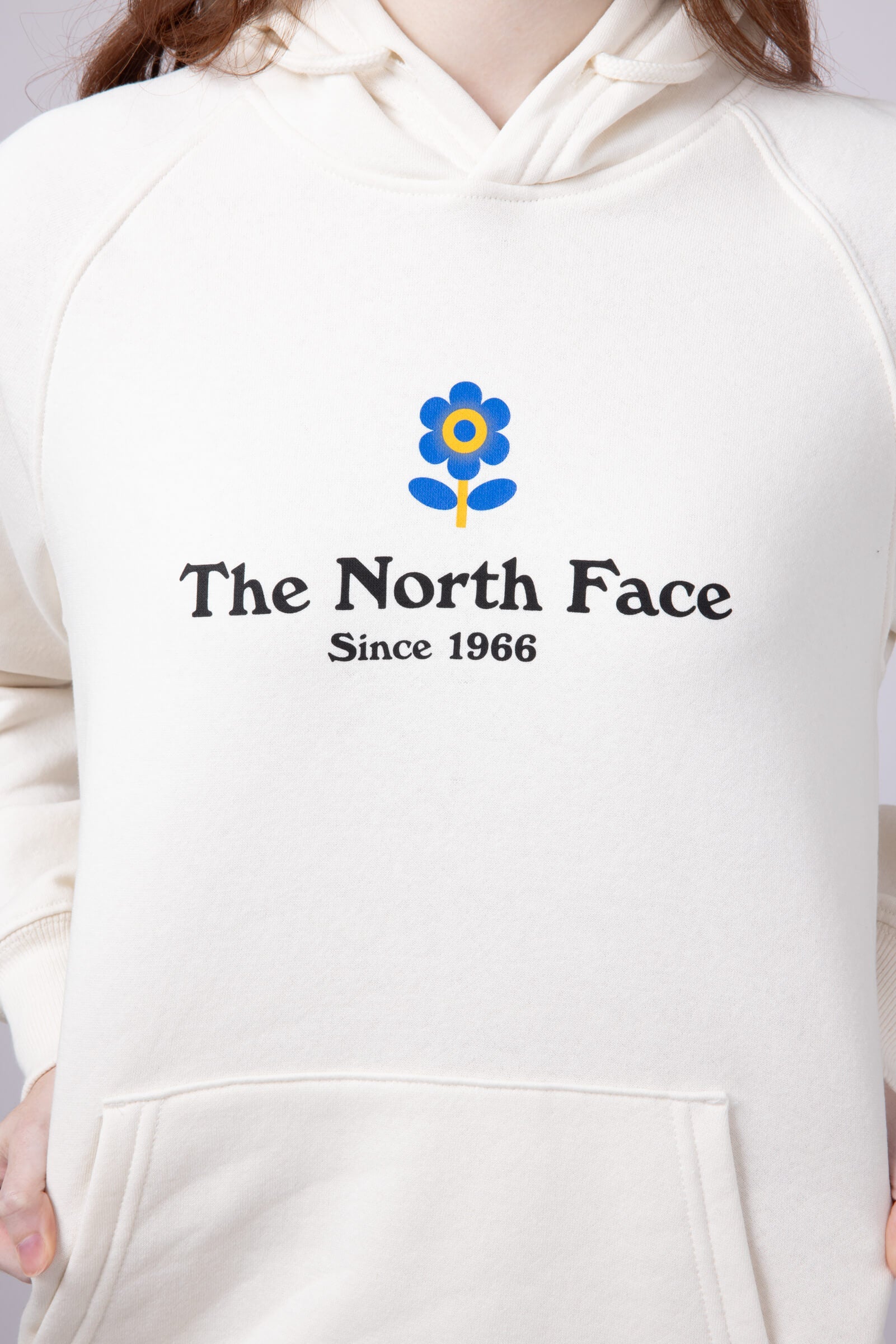 The North Face Strange Colorful World Hoodie for Women in White Dune