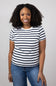 Thread & Supply Asher Striped T-Shirt for Women in White Navy