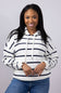 Thread & Supply Avalon Striped Hoodie for Women in Ivory/Blue