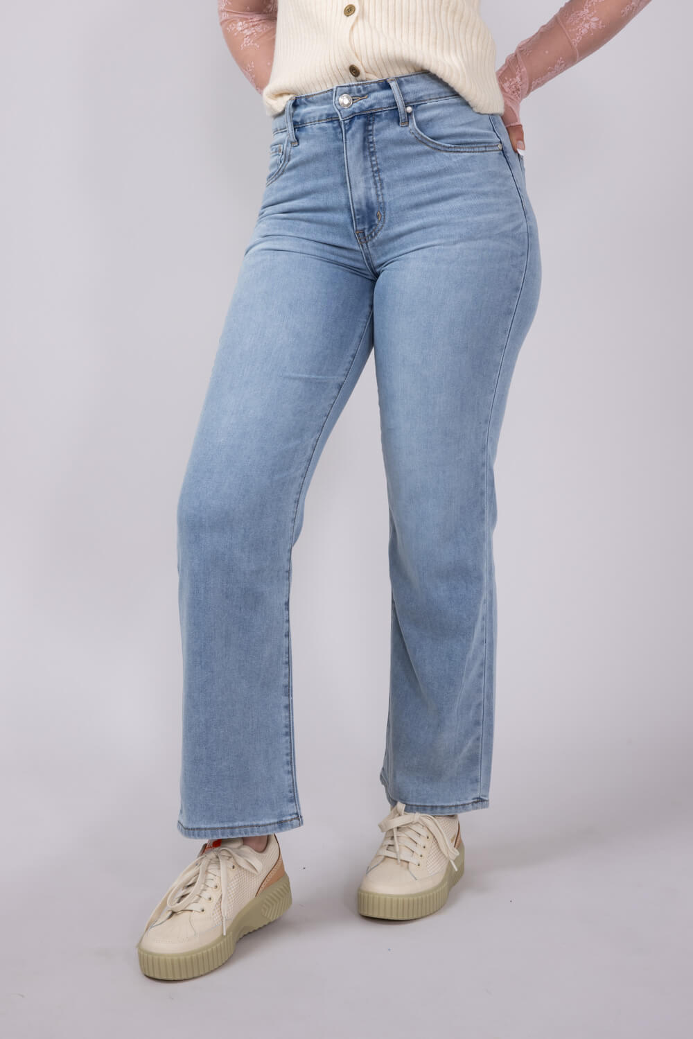 Thread & Supply High Rise Avery Cloud Straight Jeans for Women