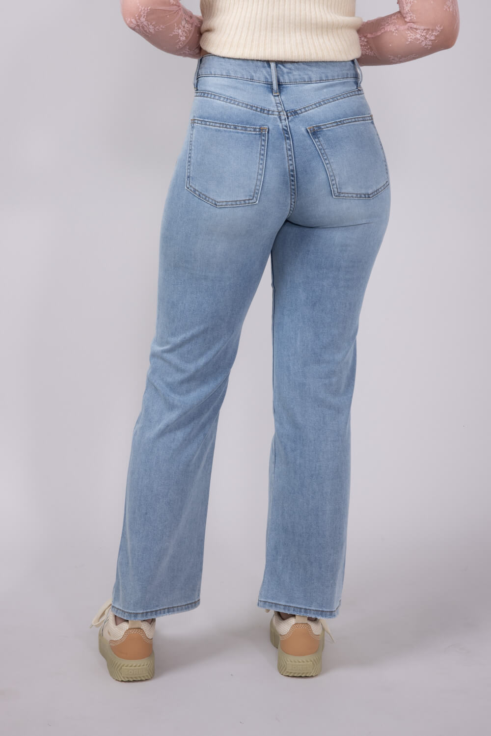 Thread & Supply High Rise Avery Cloud Straight Jeans for Women
