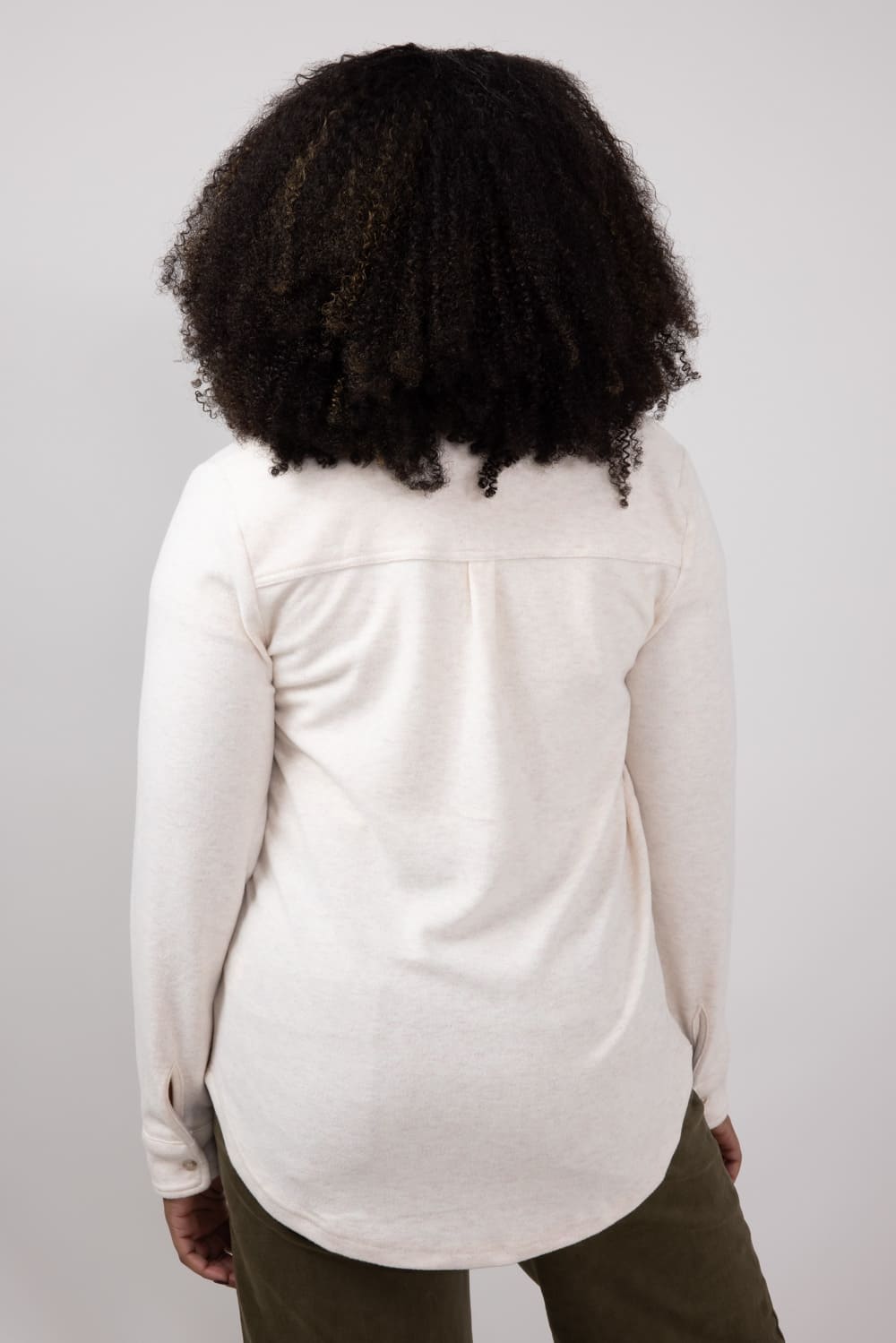 Thread & Supply Lewis Soft Luxe Button Up Shirt for Women in Pink Oatmeal 