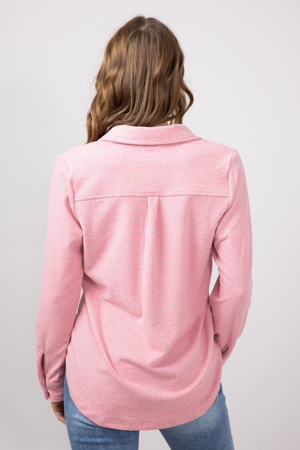 Thread & Supply Lewis Soft Luxe Button Up Shirt for Women in Rose