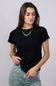 Thread & Supply Lexi Ribbed T-Shirt for Women in Black