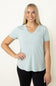 Thread & Supply Recreation T-Shirt for Women in Aqua Grey 