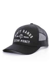 Troll Co. DCHM Embroidered Curved Brim Trucker Hat for Men in Black