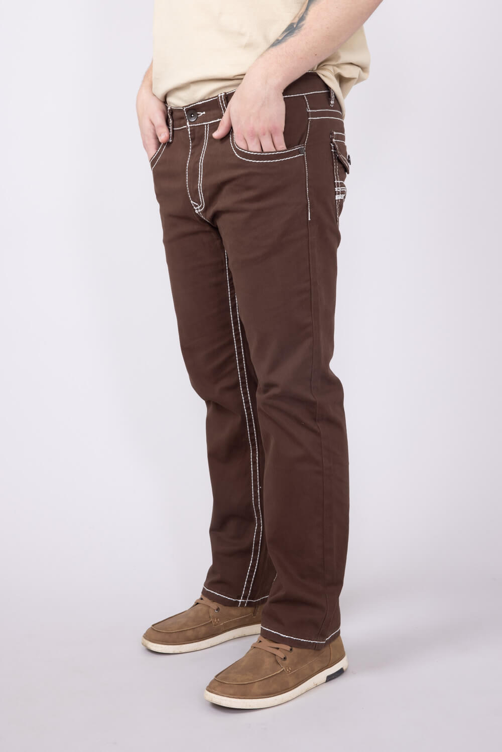 True Luck Blake Bootcut Jeans for Men in Brown 