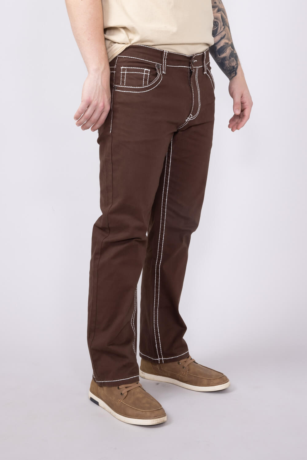 True Luck Blake Bootcut Jeans for Men in Brown 