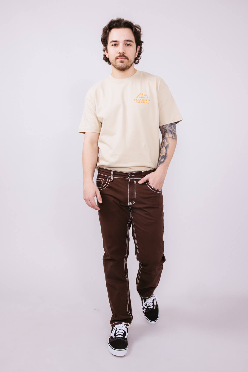 True Luck Blake Bootcut Jeans for Men in Brown 