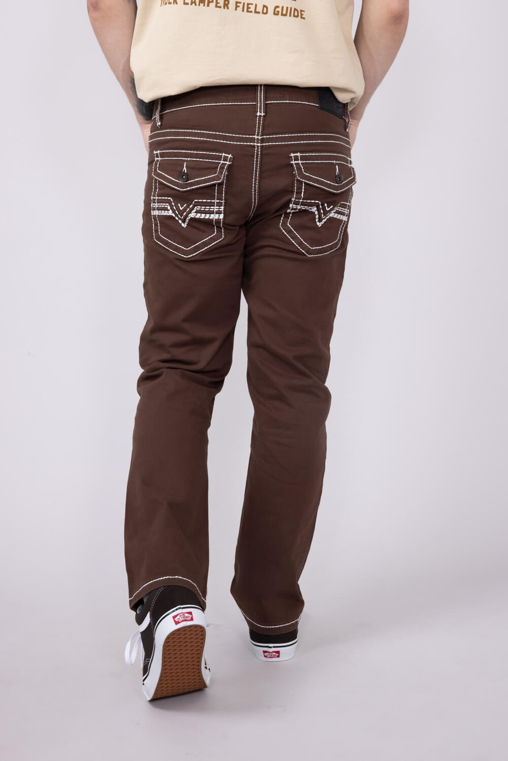True Luck Blake Bootcut Jeans for Men in Brown 