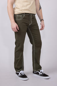 True Luck Blake Bootcut Jeans for Men in Olive