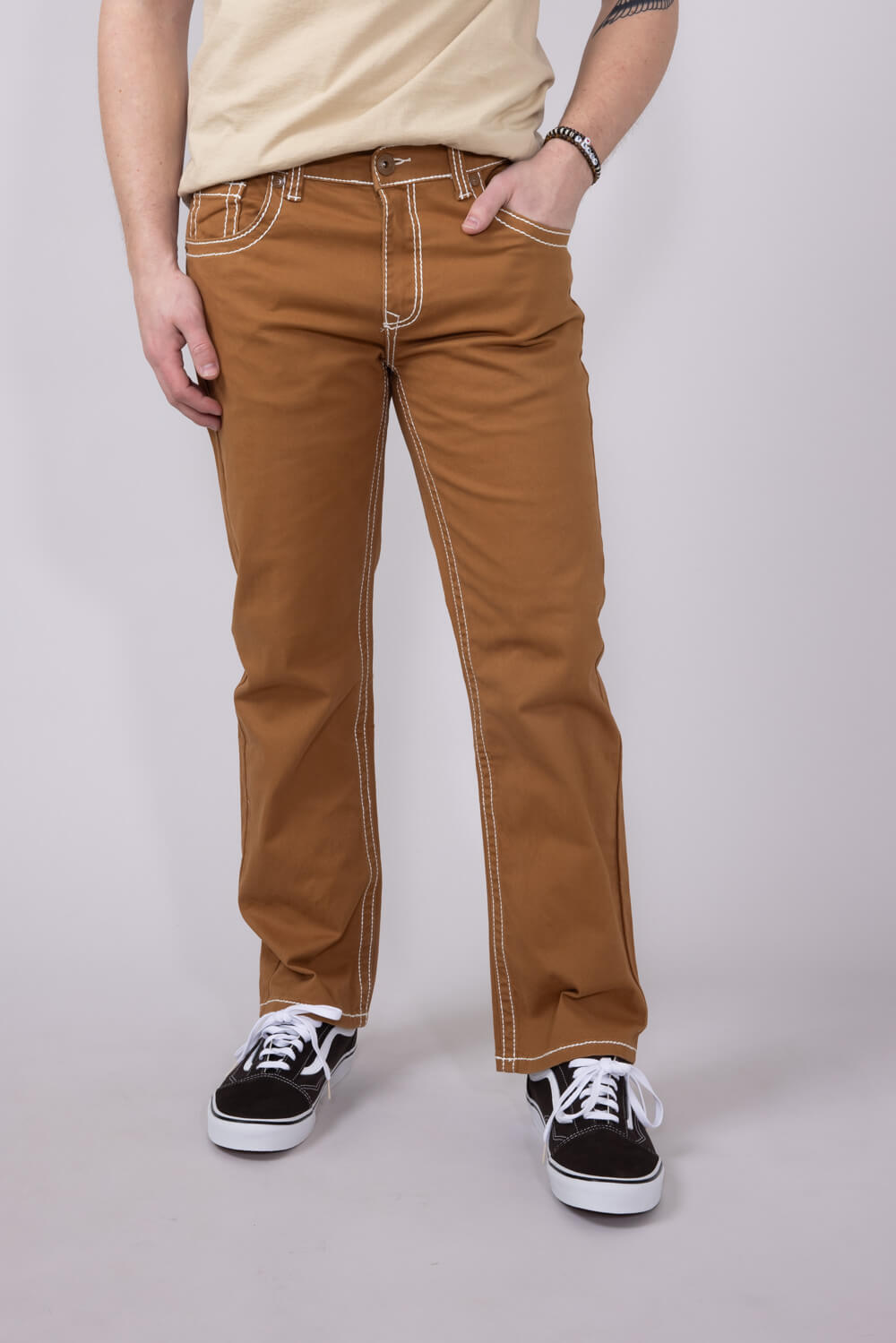 True Luck Blake Bootcut Jeans for Men in Tobacco
