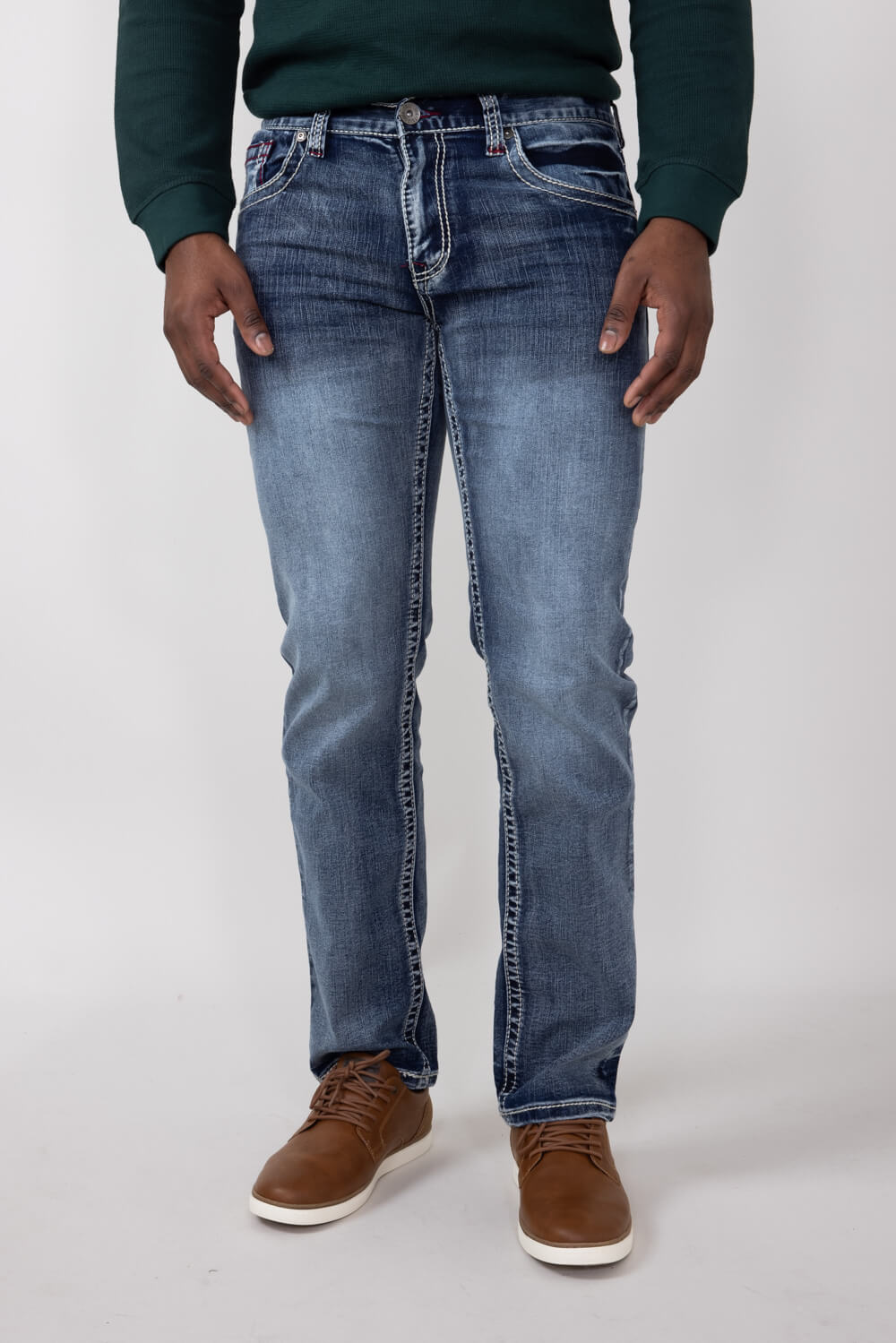 True Luck Ford Full Blast Straight Jeans for Men