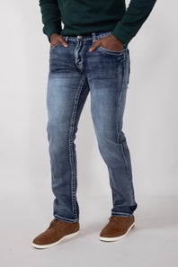 True Luck Ford Full Blast Straight Jeans for Men