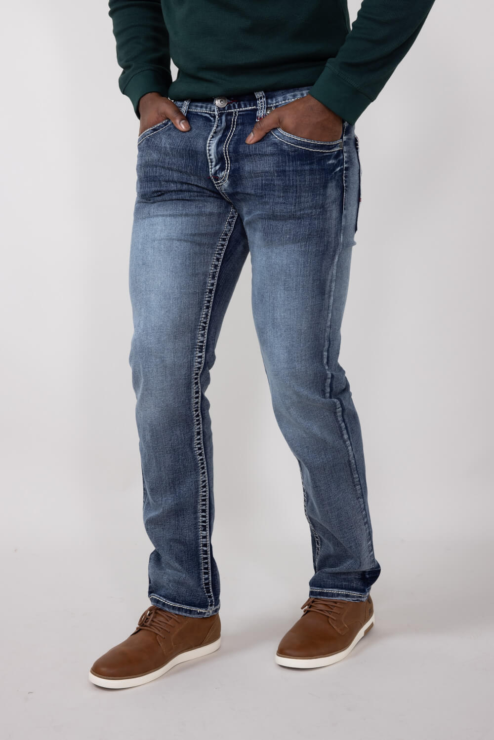 True Luck Ford Full Blast Straight Jeans for Men